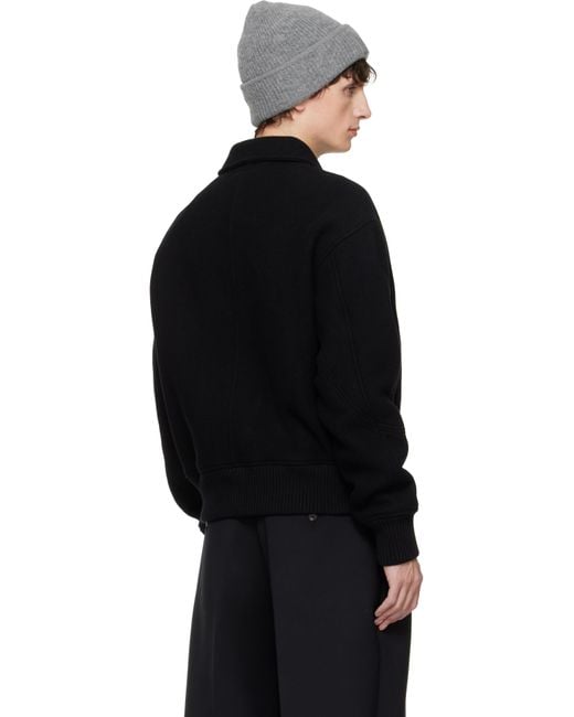 Jacquemus Black La Croisière 'The Feltro' Bomber Jacket for men