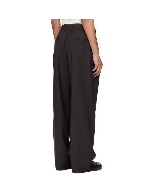 Kiko Kostadinov Black Minna Gathered Trousers for men