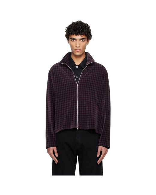 Our Legacy Blue Shrunken Fullzip Track Jacket for men