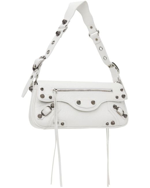 Balenciaga White 'Le Cagole' Small Sling Bag