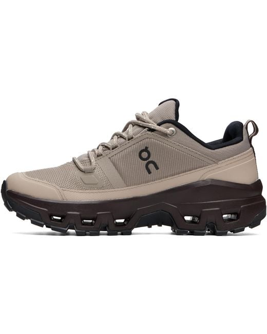 On Shoes Gray Taupe Cloudrock Low Waterproof Sneakers