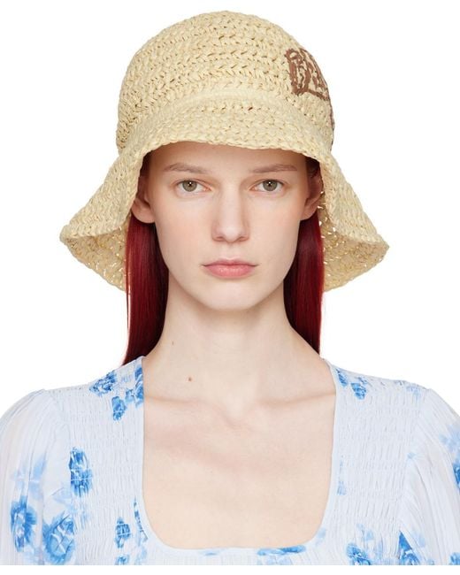 Ganni Natural Summer Bucket Hat