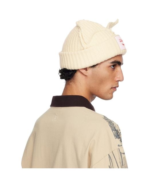 Charles Jeffrey Natural Off- Chunky Ears Beanie for men