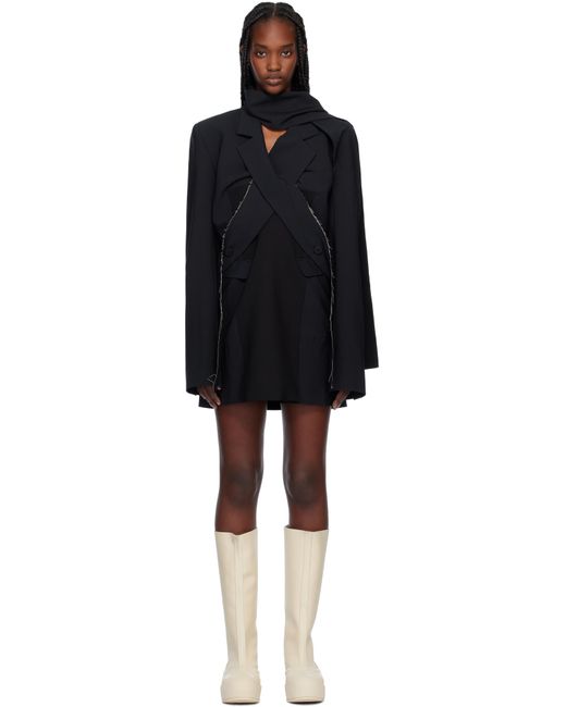 OTTOLINGER Black Drape Suit Minidress