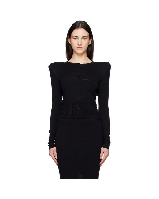 MATIERES FECALES Black Vendome Knit Cardigan