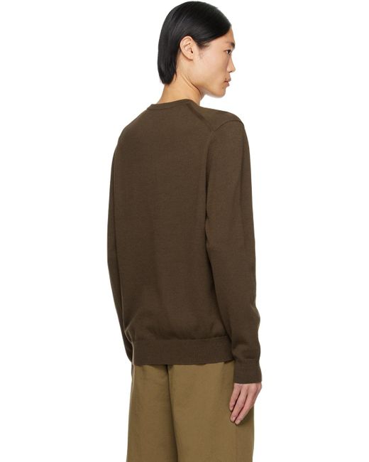Fred Perry Brown Classic Sweater for men
