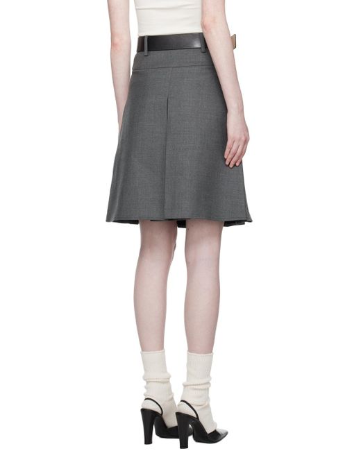 Fax Copy Express Black Pleated Midi Skirt