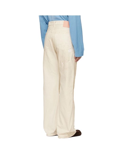 Acne White Off- 2021 Regular Fit Jeans for men