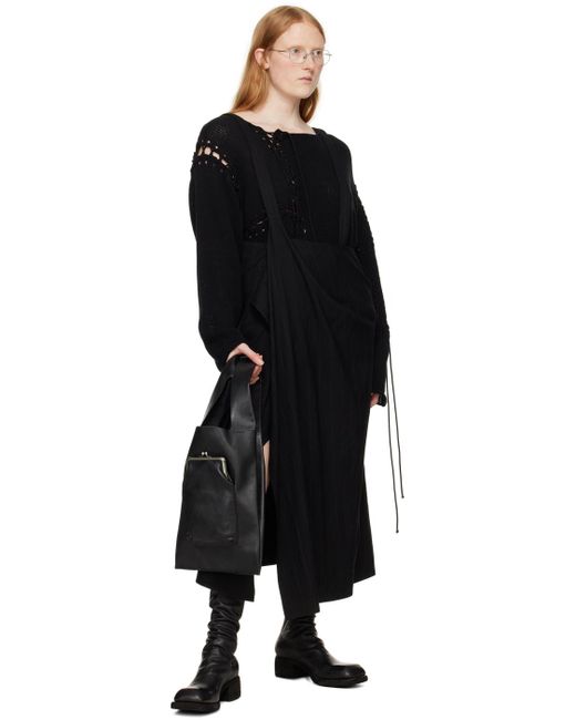 Cabas noir à poche à fermoir bisou Y's Yohji Yamamoto en coloris Black