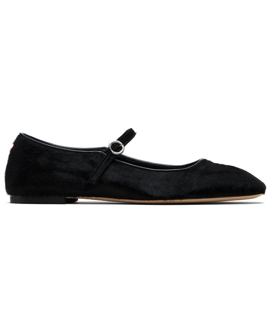 Ballerines De Style Charles Ix Uma Noires En Cuir Avec Poils Aeyde en coloris Black