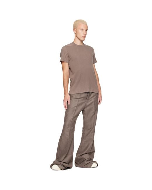 Rick Owens Gray Taupe Tower Short Level T-shirt for men