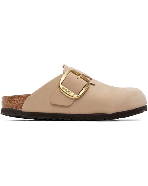 Birkenstock Natural Narrow Boston Big Buckle Slip-On Loafers