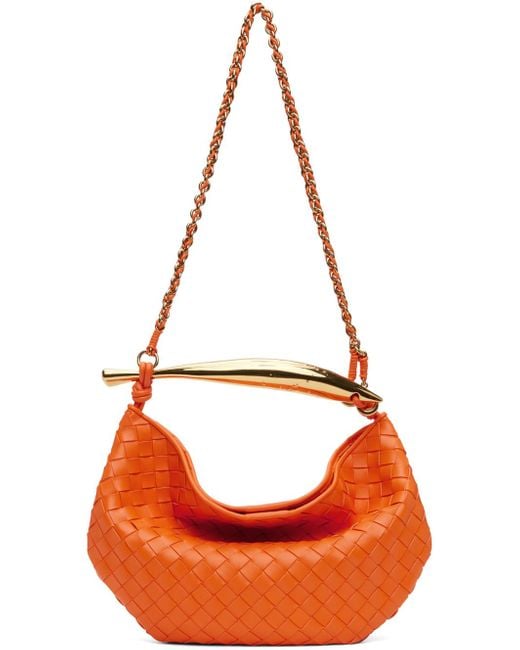 Bottega Veneta Red Orange Sardine With Chain Bag