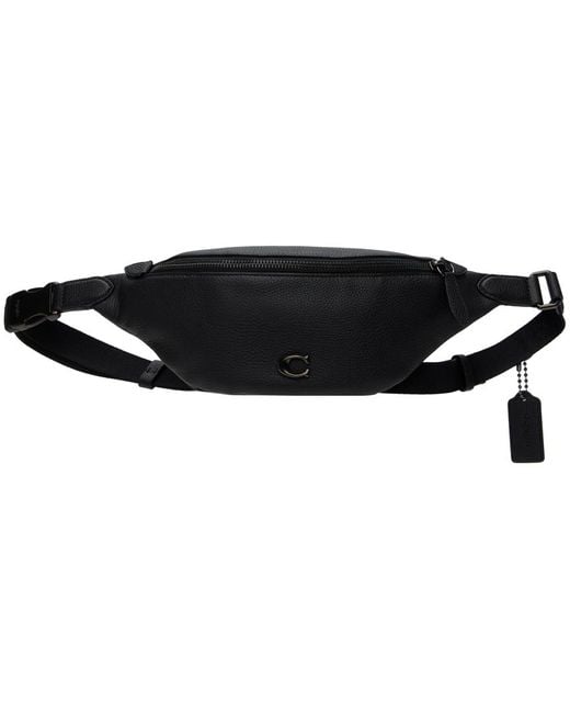 COACH Black Charter 7 Belt Bag for men