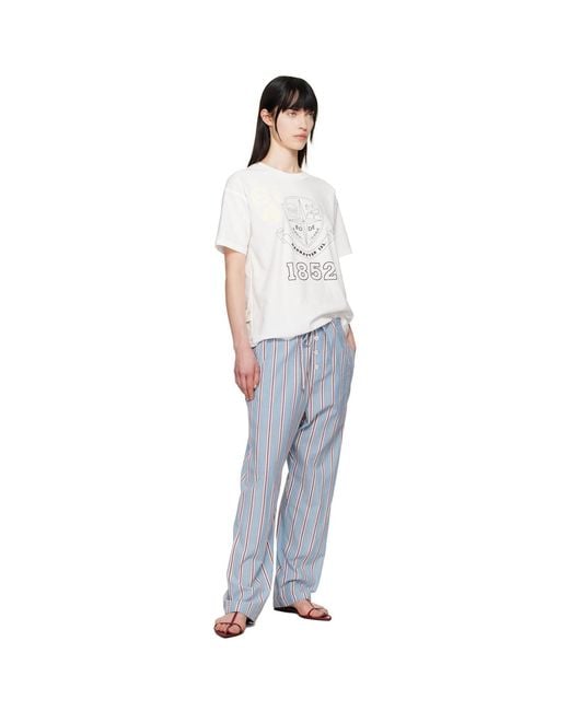 Bode White Crest Reversible T-Shirt