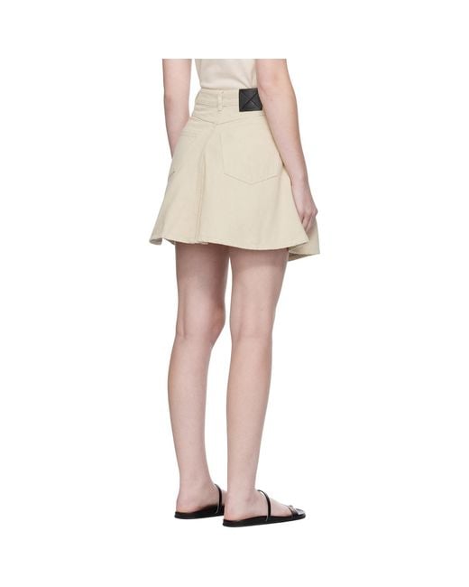 Nanushka Natural Neah Denim Miniskirt
