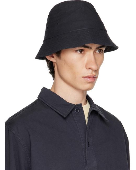 Norse Projects Blue Off-white Eco-dye Bucket Hat for men
