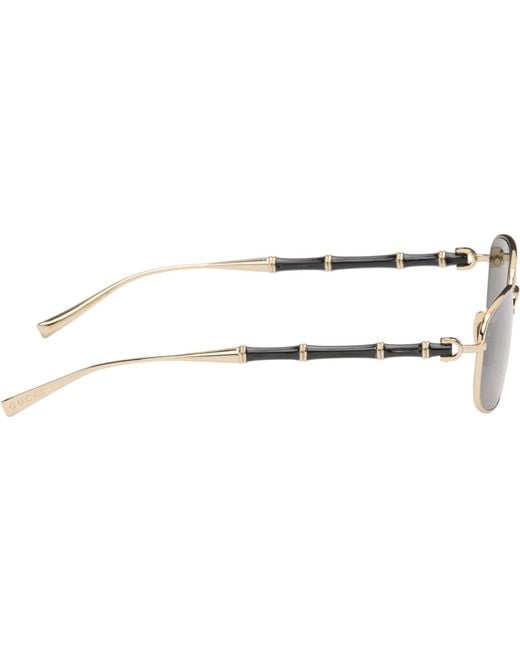 Gucci Gray Square Frame Sunglasses for men
