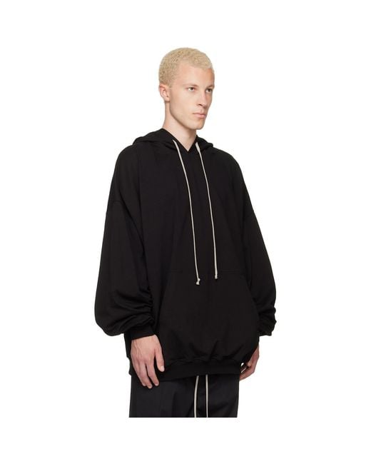 Rick Owens Black Tower Hoodie for men