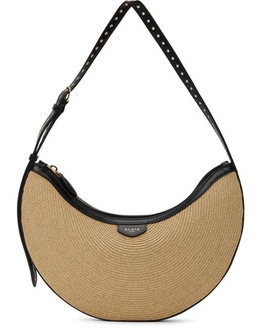 【夏のStyleに映える】ALAIA DEMI LUNE Paper Straw ショルダー Buy Alaïa Neutral Small One Piece Demi Lune Bag in Paper