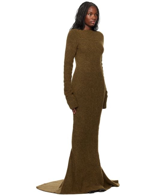 Rick Owens Natural Tan Porterville Luna Maxi Dress