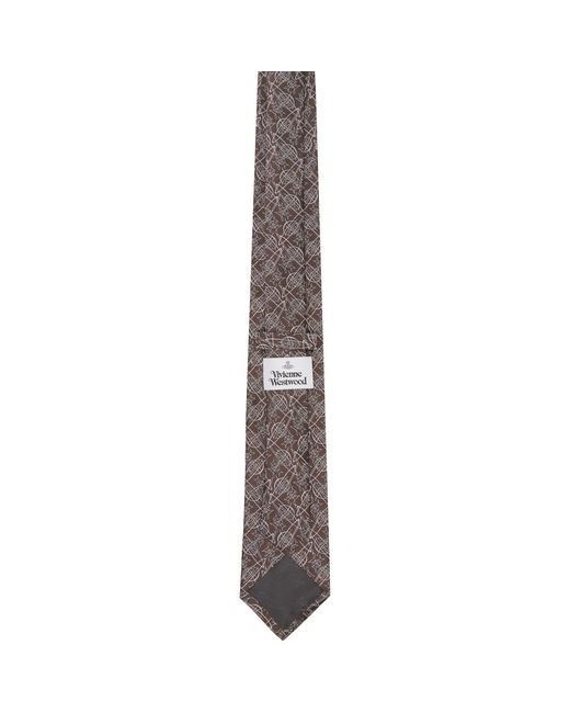 Vivienne Westwood Brown 8.5Cm 'Graffiti Orb' Tie for men