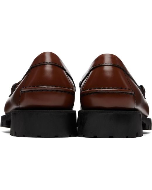 Sebago Brown Dan Lug Loafers for men