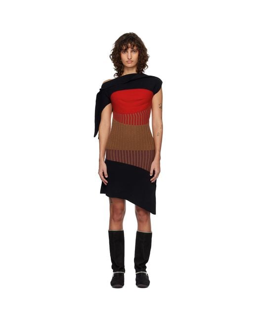 Kiko Kostadinov Black Lemoyne Knitted Midi Dress