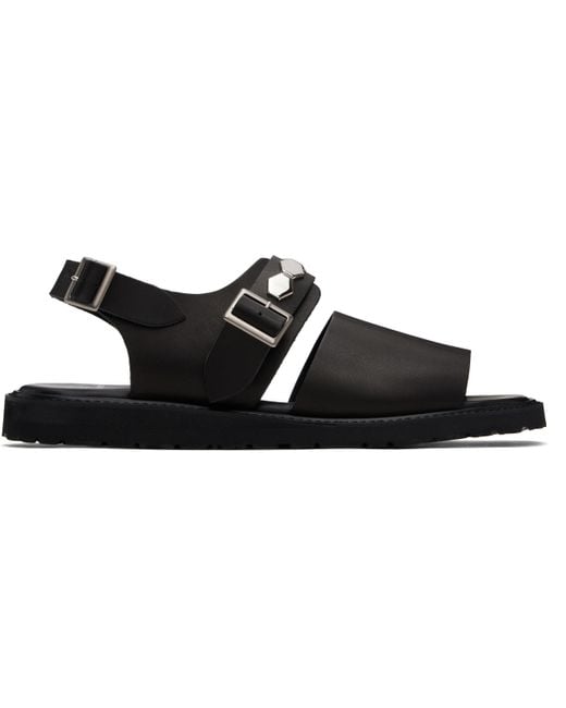Undercover Black Foot The Coacher Edition Up1E4F01 Sandals for men