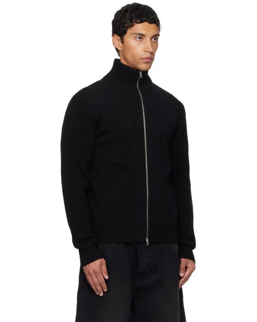 Vetements Black 'Vet' Zip-Up Sweater for men