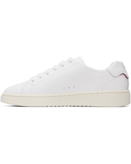 HUGO White Logo Nappa Leather Sneakers for men
