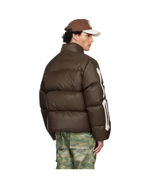Amiri Brown Bones Down Jacket for men
