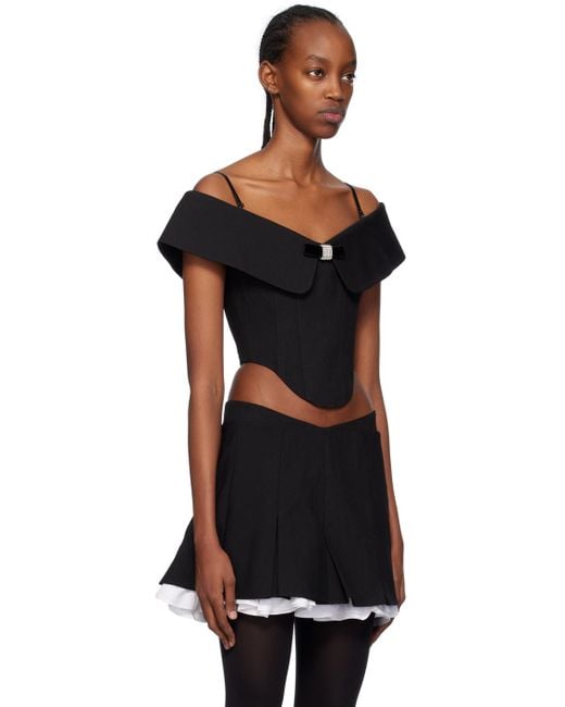 ShuShu/Tong Black Off-the-shoulder Camisole