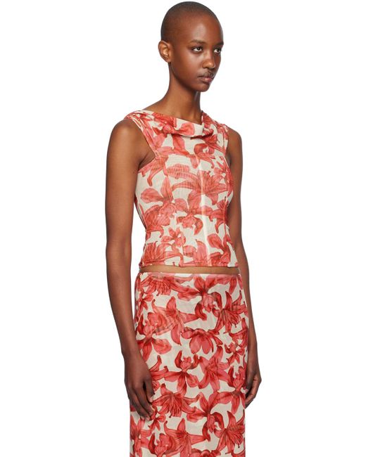 Miaou Orange Magda Corset Top