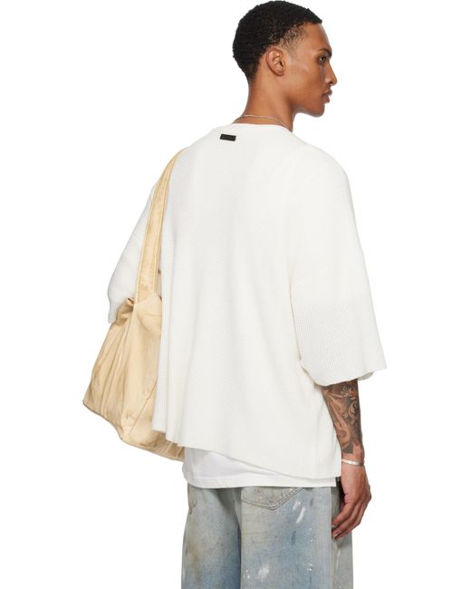 Fear Of God White Waffle Short Sleeve T-Shirt for men