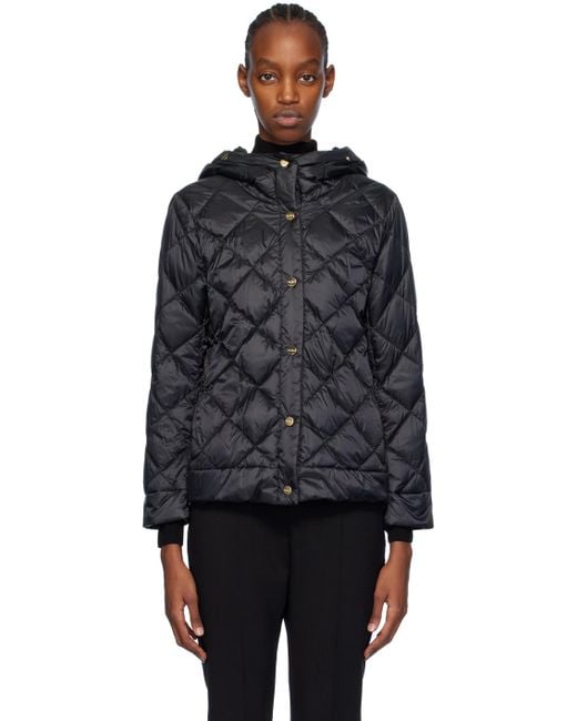 Max Mara Black Risoft Reversible Down Jacket