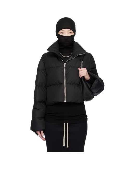Rick Owens Black Moncler + Cropped Cyclopic Down Jacket