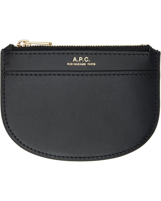 A.P.C. Black Demi-Lune New Coin Card Holder