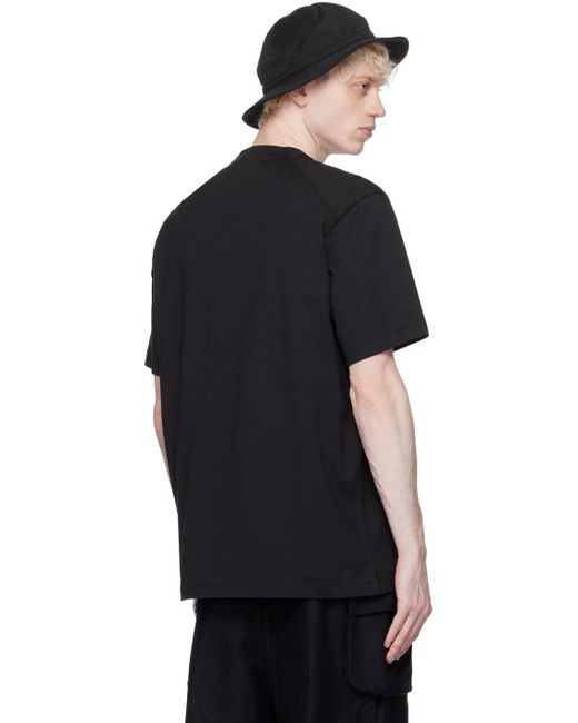 Y-3 Black Graphic T-shirt for men