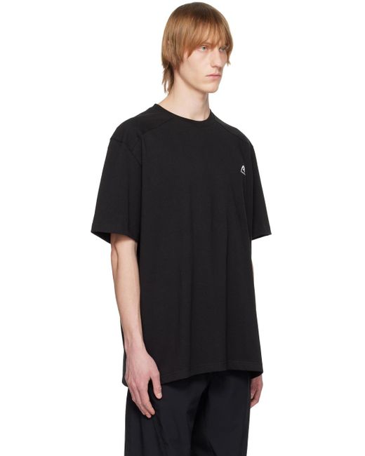 Adererror Black A-peec T-shirt for men