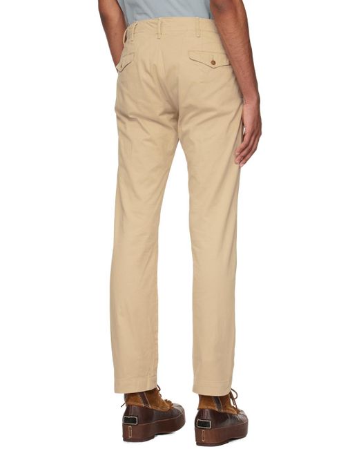 RRL Natural Tan Officer's Trousers for men