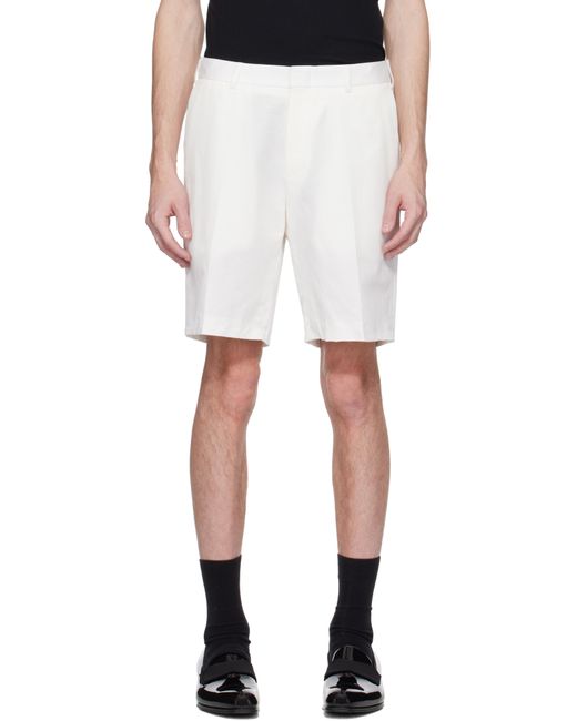 Short Blanc Cassé En Gabardine De Coton Brioni pour homme en coloris Black