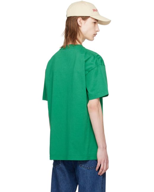 Palm Angels Green 'the Palm' T-shirt for men