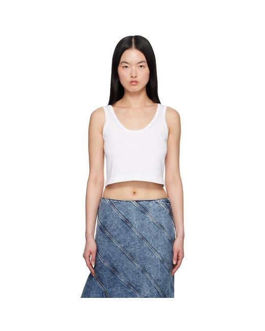 Alaïa Black Crop Tank Top