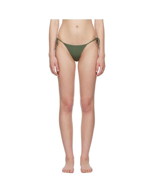 Matteau Multicolor Khaki String Bikini Bottom