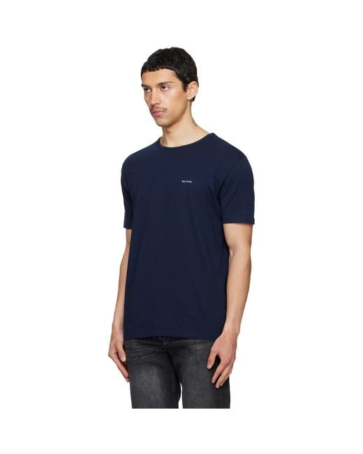 Paul Smith Black Five-Pack Organic Cotton Logo Lounge T-Shirts for men