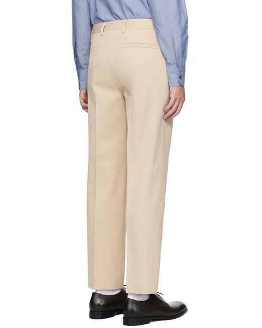 Zegna Multicolor Beige Pleated Trousers for men