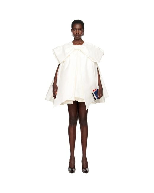 VAQUERA Black Ssense Exclusive Bridal Capsule Bow Minidress