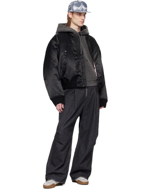 メンズ PDF ブラック 'Fat Angelo' ジーンズ Black