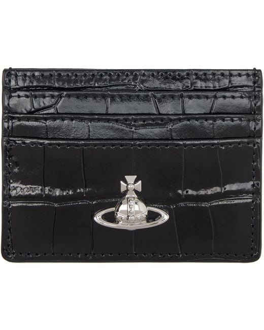Vivienne Westwood Black Flat Card Holder for men